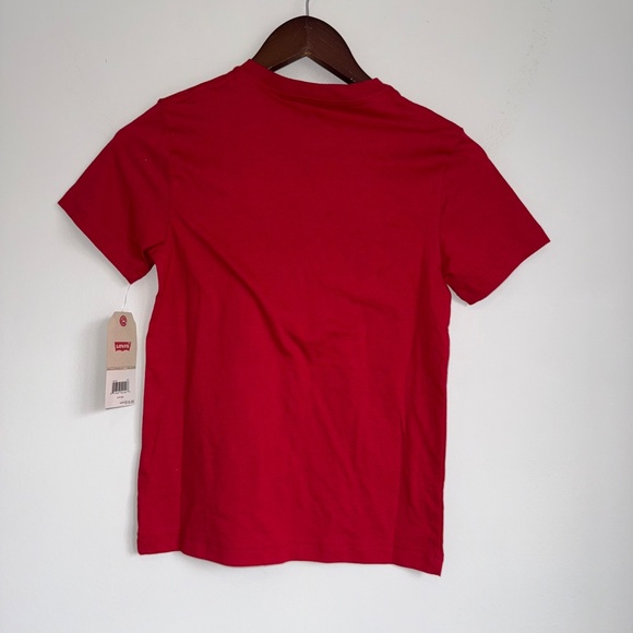 LEVI'S $18 New Youth Small 8-10 Red Navy Short Sleeve Classic TShirt E9 - Picture 4 of 4